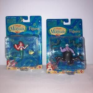 (2) Vintage 90’S Disney The Little Mermaid Figures Princess Ariel Mattel NEW